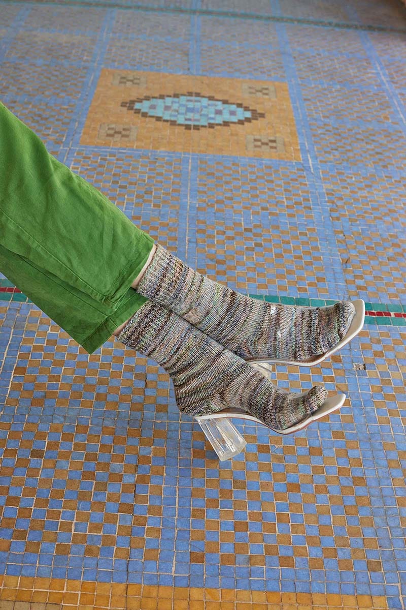 Lang Yarns Knitting Pattern SANDY TOES Socks Pattern Bundle in FOOTPRINTS by LANGYARNS | WOOLADDICTS #10-019