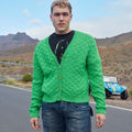 Lang Yarns Knitting Pattern SASCHA Unisex cardigan Pattern Bundle in Poseidon by LANGYARNS | Punto 59-008
