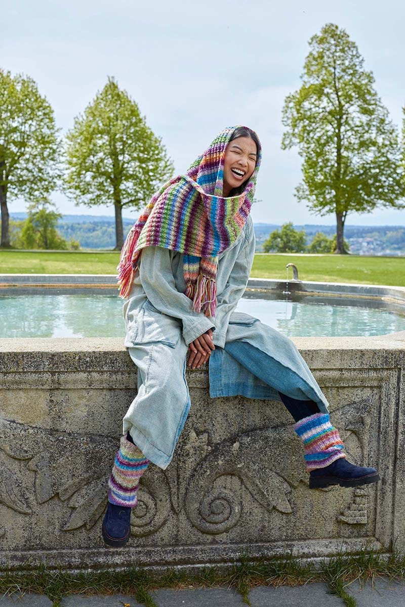 Lang Yarns Knitting Pattern Scarf Pattern Bundle in CLOUD by LANGYARNS | Punto 45-008