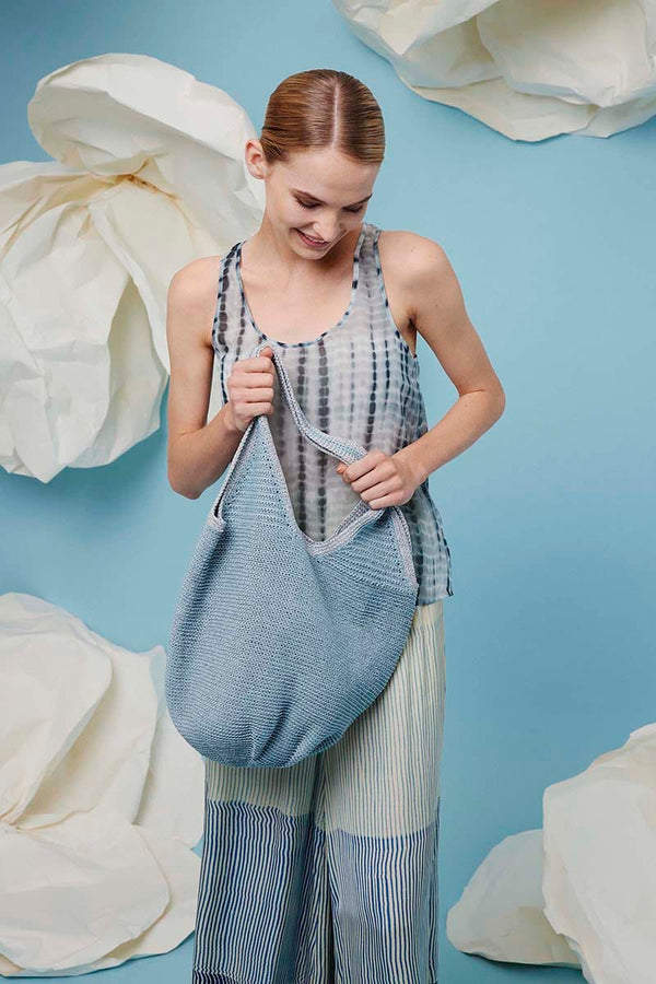 SCARLETT Crochet Bag Pattern Kit in CREALINO & LAME SOFT by LANGYARNS | Fatto a Mano 288-062