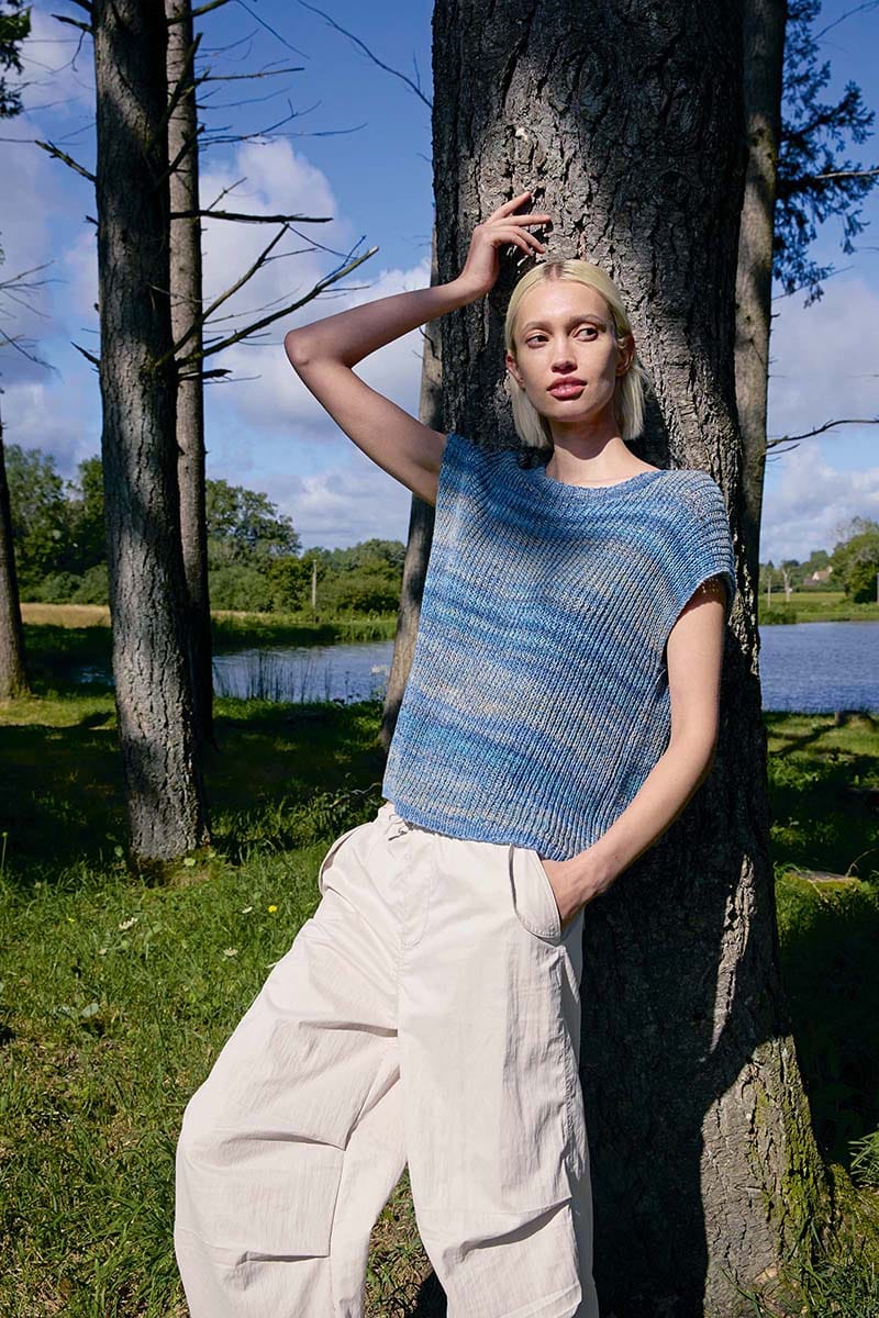 Lang Yarns Knitting Pattern SENTA Top Pattern Bundle in Illusion by LANGYARNS | Punto 81-003