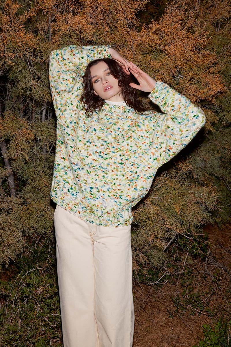 Lang Yarns Knitting Pattern SERAPHINA Sweater Pattern Bundle in Mosaic by LANGYARNS | Punto 84-260