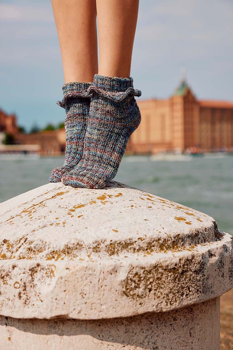Lang Yarns Knitting Pattern SERENADE Socks Pattern Bundle in Footprints by LANGYARNS | WOOLADDICTS #16-019