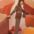 Lang Yarns Knitting Pattern SIGRID Top down sweater Pattern Bundle in CLOUD by LANGYARNS | Fatto a Mano 278-052