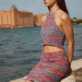 Lang Yarns Knitting Pattern SIREN'S CALL Neckholdertop Pattern Bundle in Footprints by LANGYARNS | WOOLADDICTS #16-020