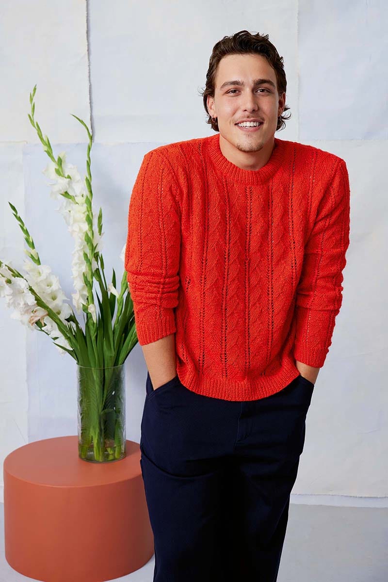 Lang Yarns Knitting Pattern SIRO Men's sweater Pattern Bundle in Ananas by LANGYARNS | Fatto a Mano 284-026