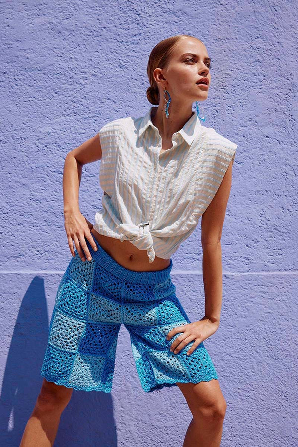SLOW-PACED Crochet Shorts Pattern Kit in SWEET by WOOLADDICTS | WOOLADDICTS #16-005