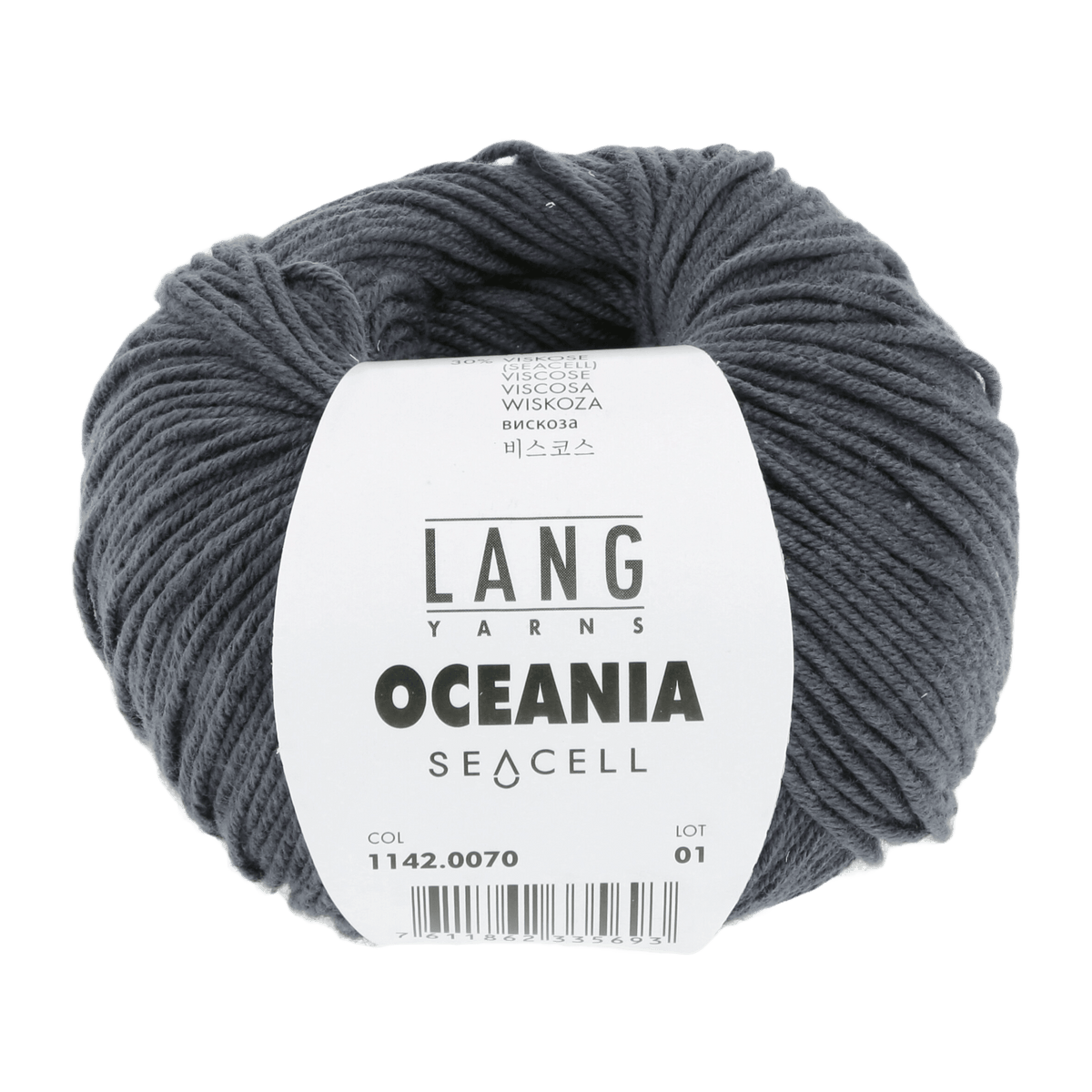 Lang Yarns Knitting Pattern Small - 10 balls / anthracite 1142.0070 ADRIAN Men's sweater Pattern Bundle in Oceania by LANGYARNS | Fatto a Mano 280-034