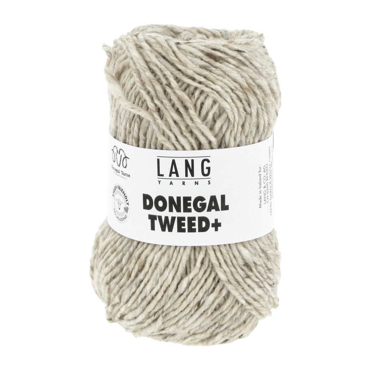 Lang Yarns Knitting Pattern Small - 10 balls / beige 1143.0026 PHILIPPA Sweater Pattern Bundle in DONEGAL TWEED+ by LANGYARNS | Punto 77-007