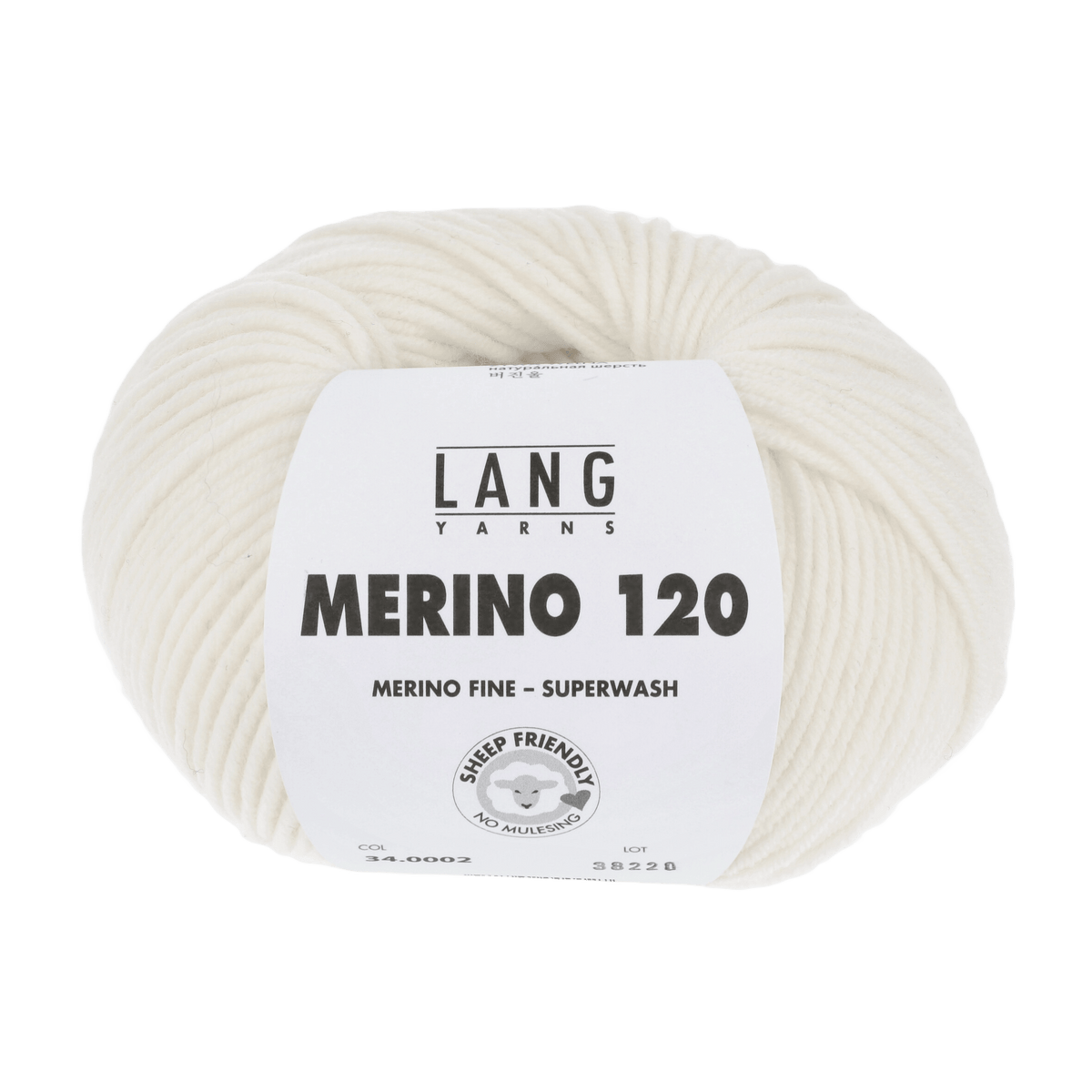 Lang Yarns Knitting Pattern Small - 10 balls / offwhite 34.0002 Ladies' sweater Pattern Bundle in MERINO 120 by LANGYARNS | Punto 55-004