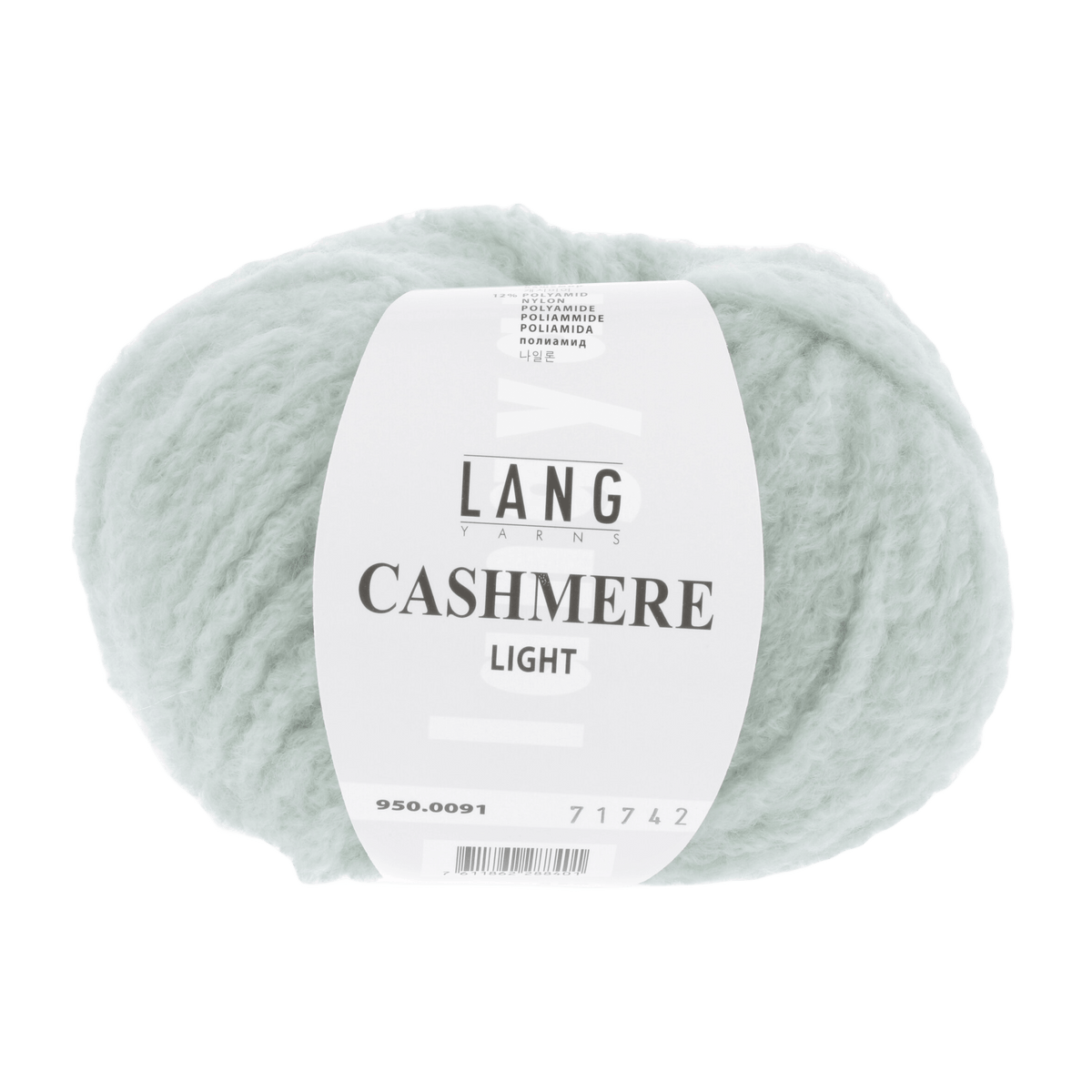 Lang Yarns Knitting Pattern Small - 10 balls / pastel green 950.0091 FABIENNE Sweater Top Down Pattern Bundle in Cashmere Light by LANGYARNS | Punto 60-001