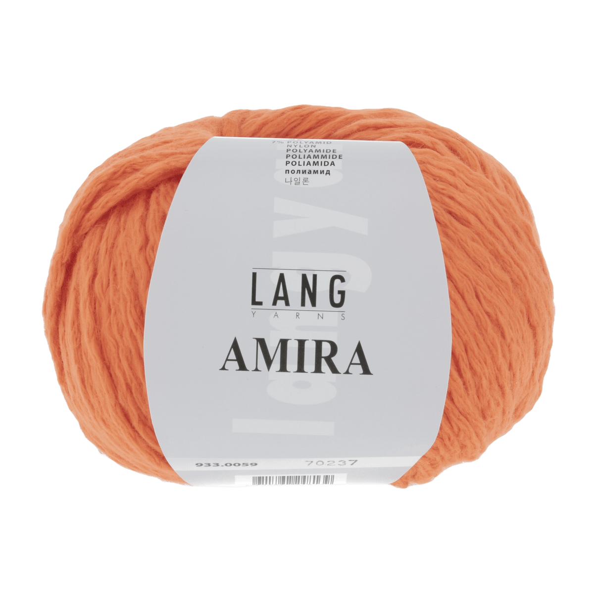 Lang Yarns Knitting Pattern Small - 11 balls / orange 933.0059 LOTTA Pullover with hood Pattern Bundle in Amira by LANGYARNS | Fatto a Mano 280-014