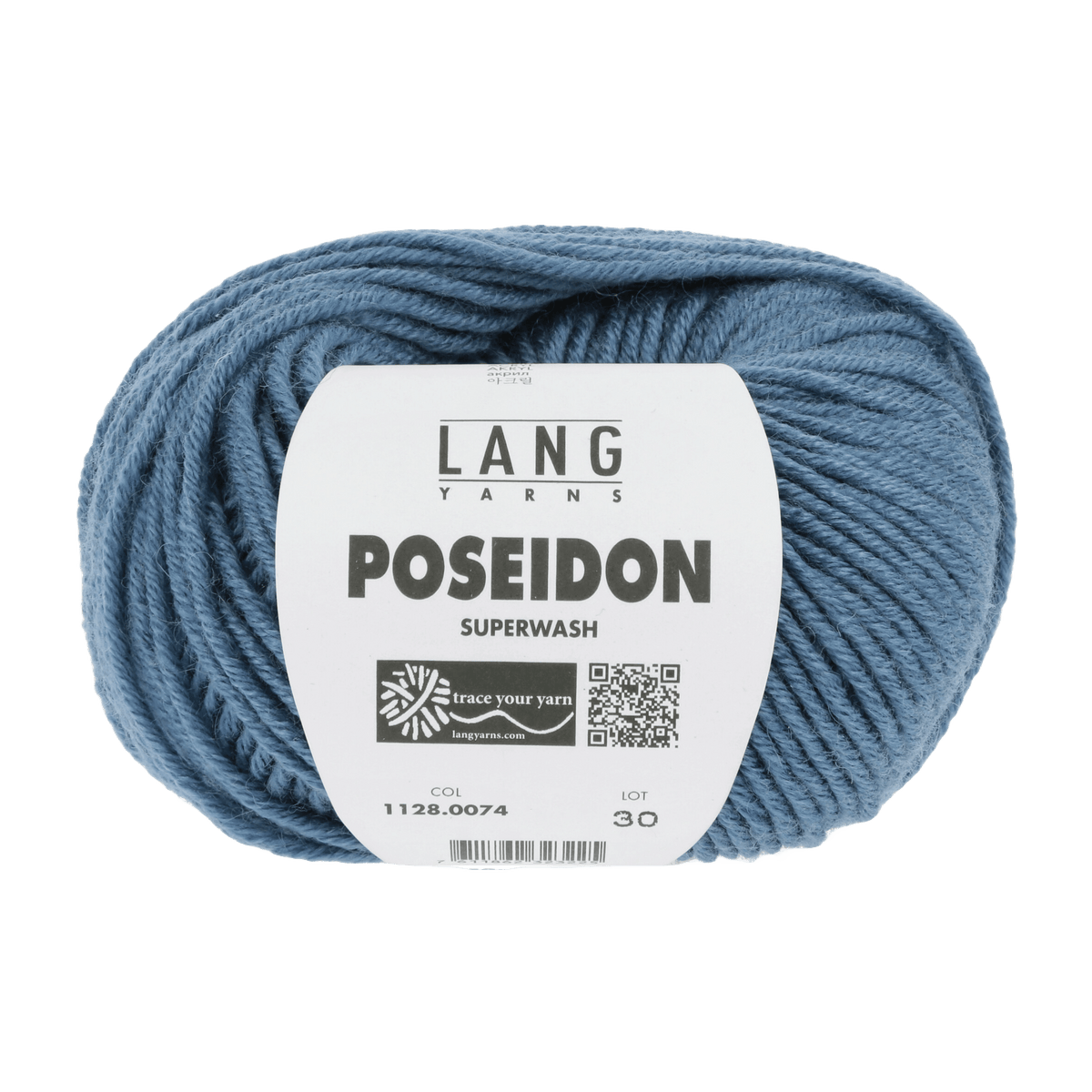 Lang Yarns Knitting Pattern Small - 12 balls / atlantic 1128.0074 SASCHA Unisex cardigan Pattern Bundle in Poseidon by LANGYARNS | Punto 59-008