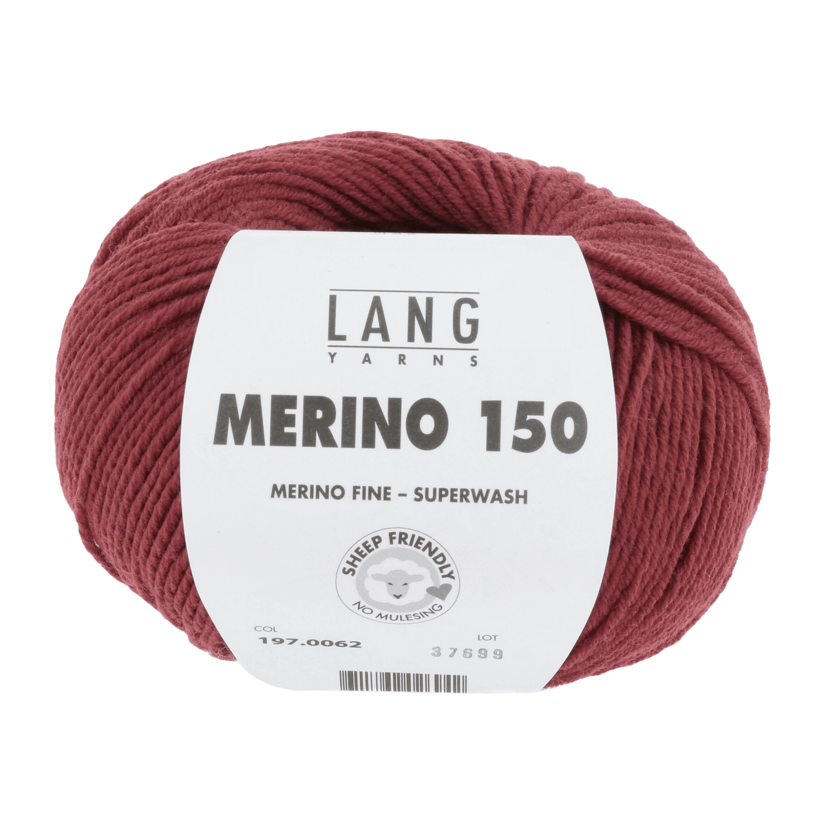 Lang Yarns Knitting Pattern Small - 12 balls / chianti 197.0062 Sweater Pattern Bundle in MERINO 150 by LANGYARNS | Punto 55-010