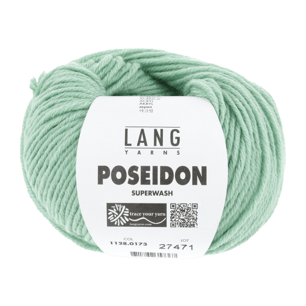 Lang Yarns Knitting Pattern Small - 12 balls / jade light 1128.0173 SASCHA Unisex cardigan Pattern Bundle in Poseidon by LANGYARNS | Punto 59-008