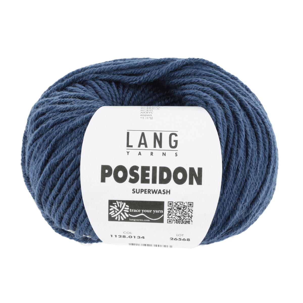 Lang Yarns Knitting Pattern Small - 12 balls / jeans 1128.0134 SASCHA Unisex cardigan Pattern Bundle in Poseidon by LANGYARNS | Punto 59-008