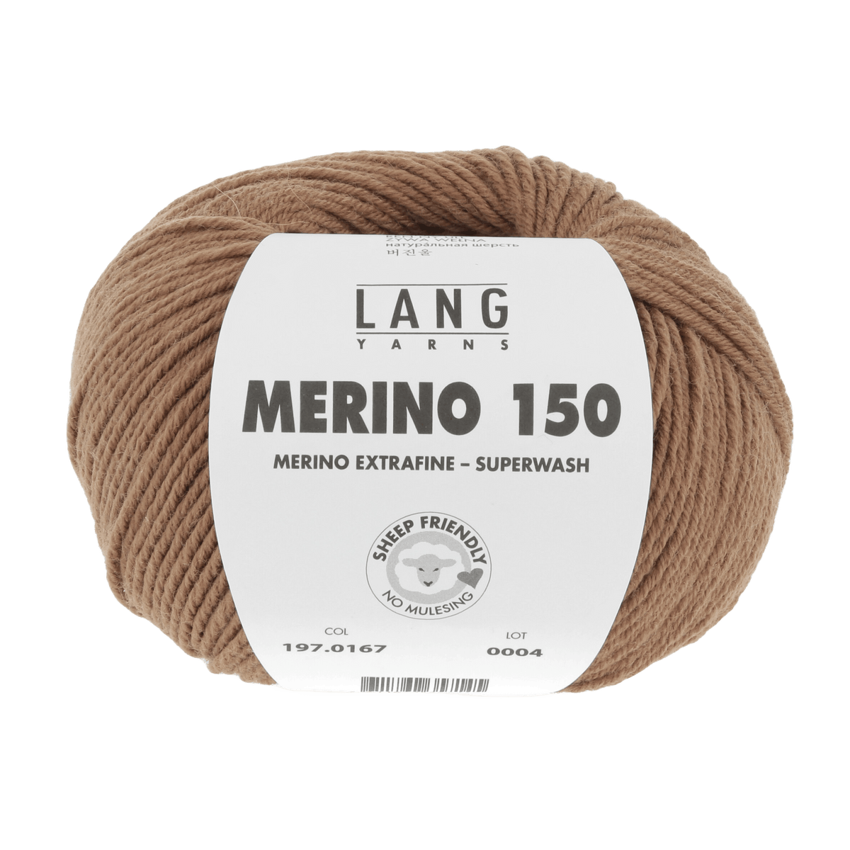 Lang Yarns Knitting Pattern Small - 12 balls / light brown 197.0167 Sweater Pattern Bundle in MERINO 150 by LANGYARNS | Punto 55-010