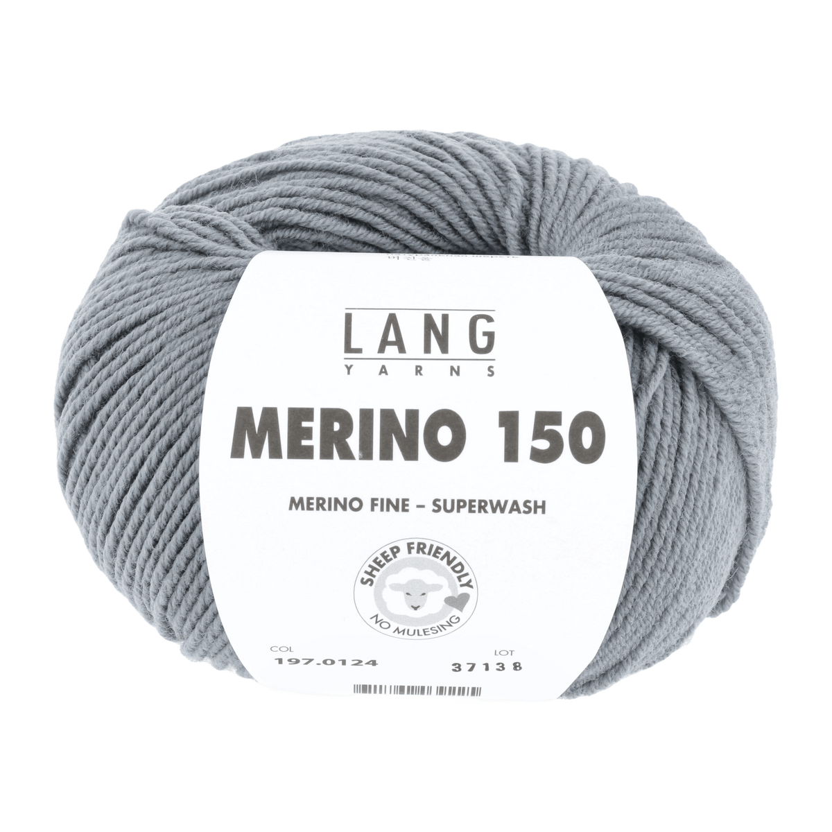 Lang Yarns Knitting Pattern Small - 12 balls / mouse grey 197.0124 Sweater Pattern Bundle in MERINO 150 by LANGYARNS | Punto 55-010