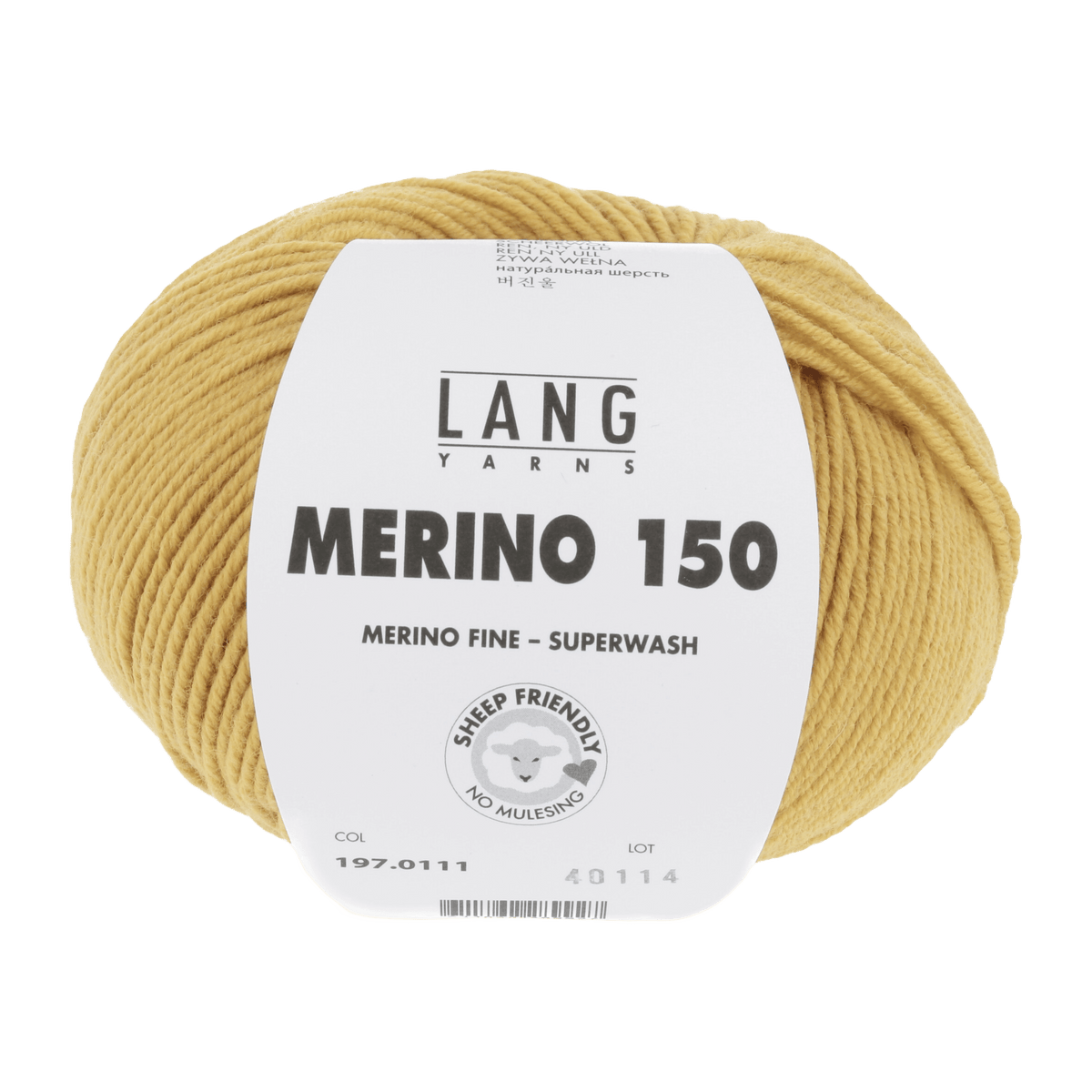 Lang Yarns Knitting Pattern Small - 12 balls / mustard yellow 197.0111 Sweater Pattern Bundle in MERINO 150 by LANGYARNS | Punto 55-010