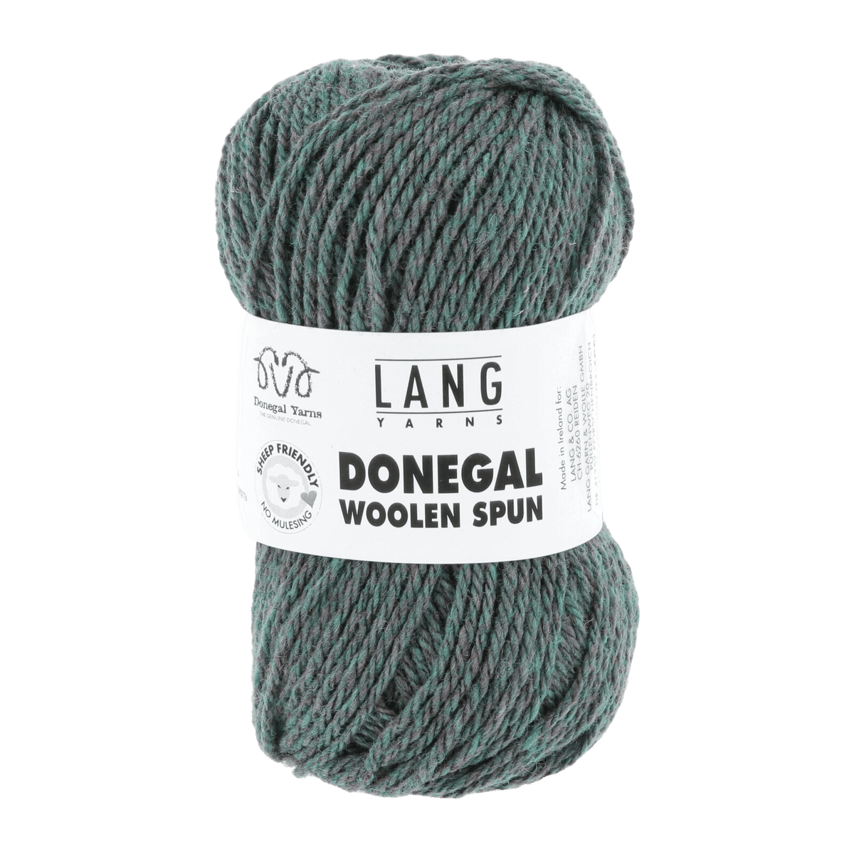 Lang Yarns Knitting Pattern Small - 12 balls / ocean 1172.0088 KAEL Unisex Cardigan Pattern Bundle in Donegal Woolen Spun by LANGYARNS | Punto 87-267