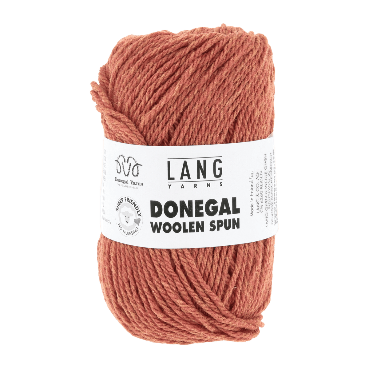 Lang Yarns Knitting Pattern Small - 12 balls / orange 1172.0059 KAEL Unisex Cardigan Pattern Bundle in Donegal Woolen Spun by LANGYARNS | Punto 87-267