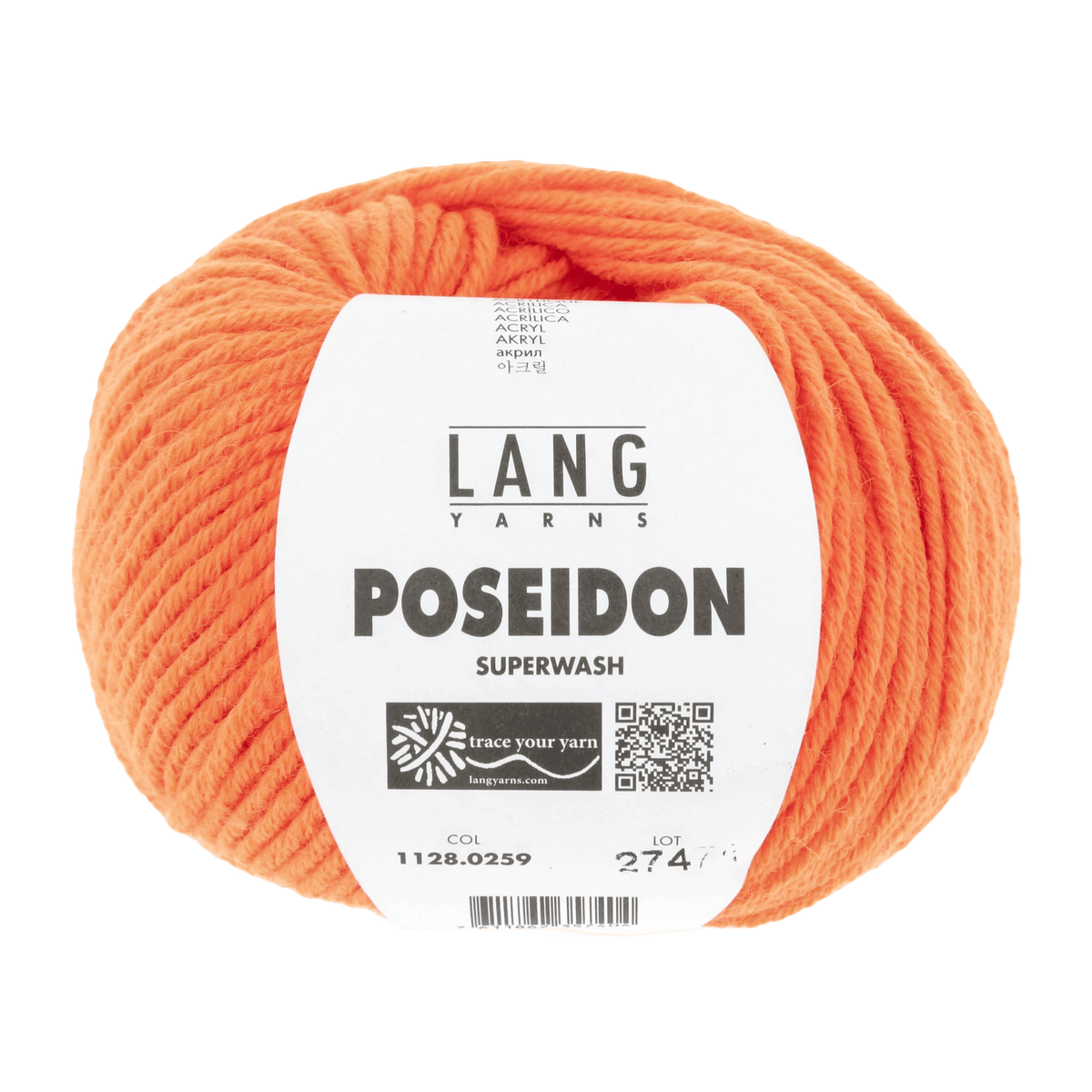 Lang Yarns Knitting Pattern Small - 12 balls / orange neon 1128.0259 SASCHA Unisex cardigan Pattern Bundle in Poseidon by LANGYARNS | Punto 59-008