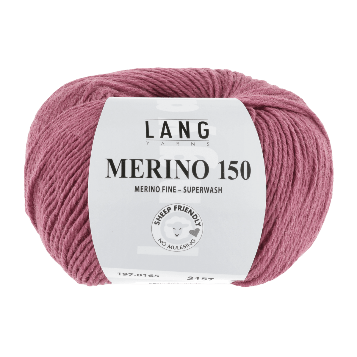 Lang Yarns Knitting Pattern Small - 12 balls / raspberry mélange 197.0165 Sweater Pattern Bundle in MERINO 150 by LANGYARNS | Punto 55-010