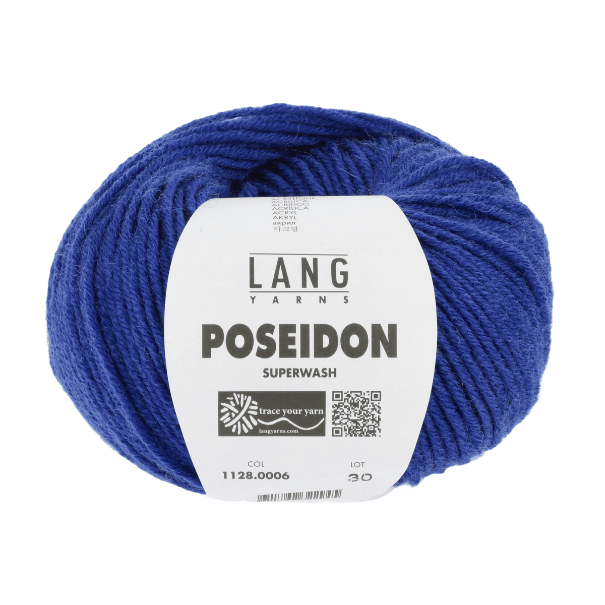 Lang Yarns Knitting Pattern Small - 12 balls / royal 1128.0006 SASCHA Unisex cardigan Pattern Bundle in Poseidon by LANGYARNS | Punto 59-008