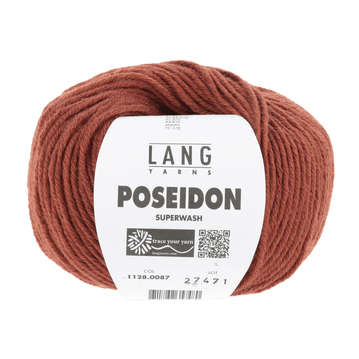Lang Yarns Knitting Pattern Small - 12 balls / rust 1128.0087 SASCHA Unisex cardigan Pattern Bundle in Poseidon by LANGYARNS | Punto 59-008