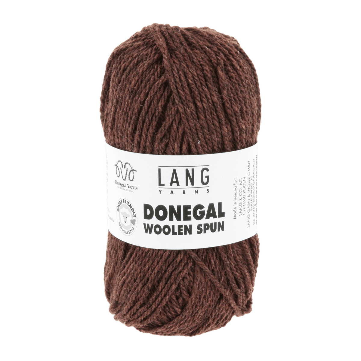 Lang Yarns Knitting Pattern Small - 12 balls / rust 1172.0087 KAEL Unisex Cardigan Pattern Bundle in Donegal Woolen Spun by LANGYARNS | Punto 87-267