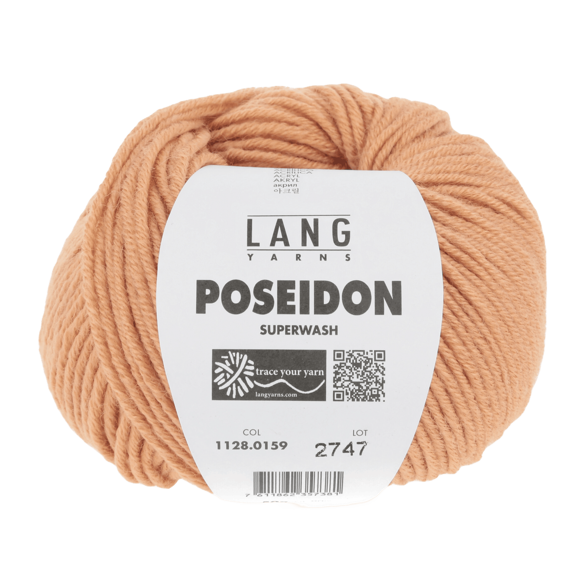 Lang Yarns Knitting Pattern Small - 12 balls / tangerine 1128.0159 SASCHA Unisex cardigan Pattern Bundle in Poseidon by LANGYARNS | Punto 59-008
