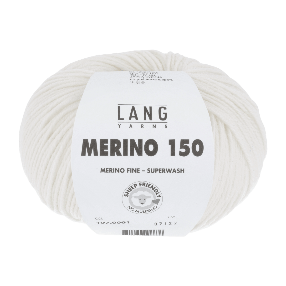 Lang Yarns Knitting Pattern Small - 12 balls / white 197.0001 Sweater Pattern Bundle in MERINO 150 by LANGYARNS | Punto 55-010