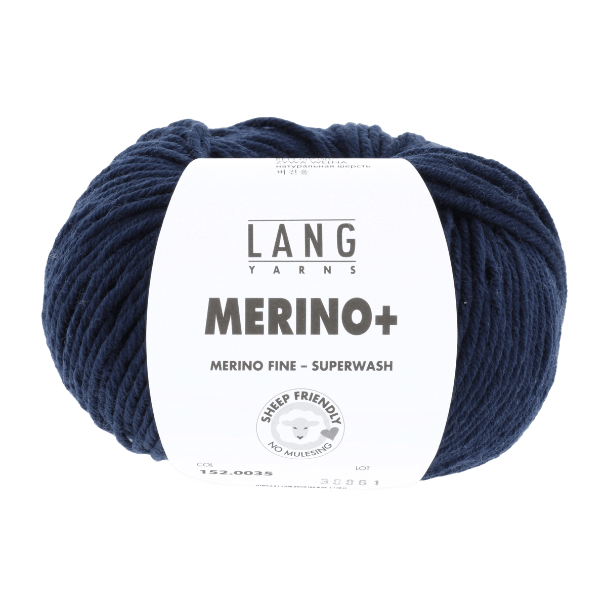 Lang Yarns Knitting Pattern Small - 13 balls / blue marine 152.0035 Sweater Pattern Bundle in Merinoplus by LANGYARNS | Punto 55-001