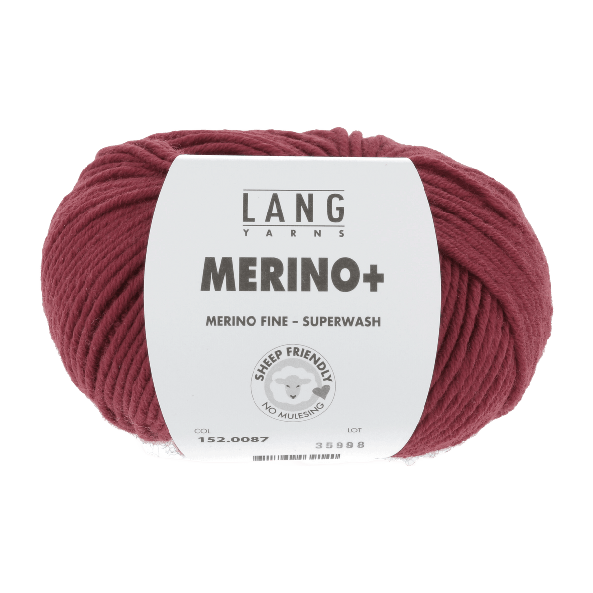 Lang Yarns Knitting Pattern Small - 13 balls / chianti 152.0087 Sweater Pattern Bundle in Merinoplus by LANGYARNS | Punto 55-001