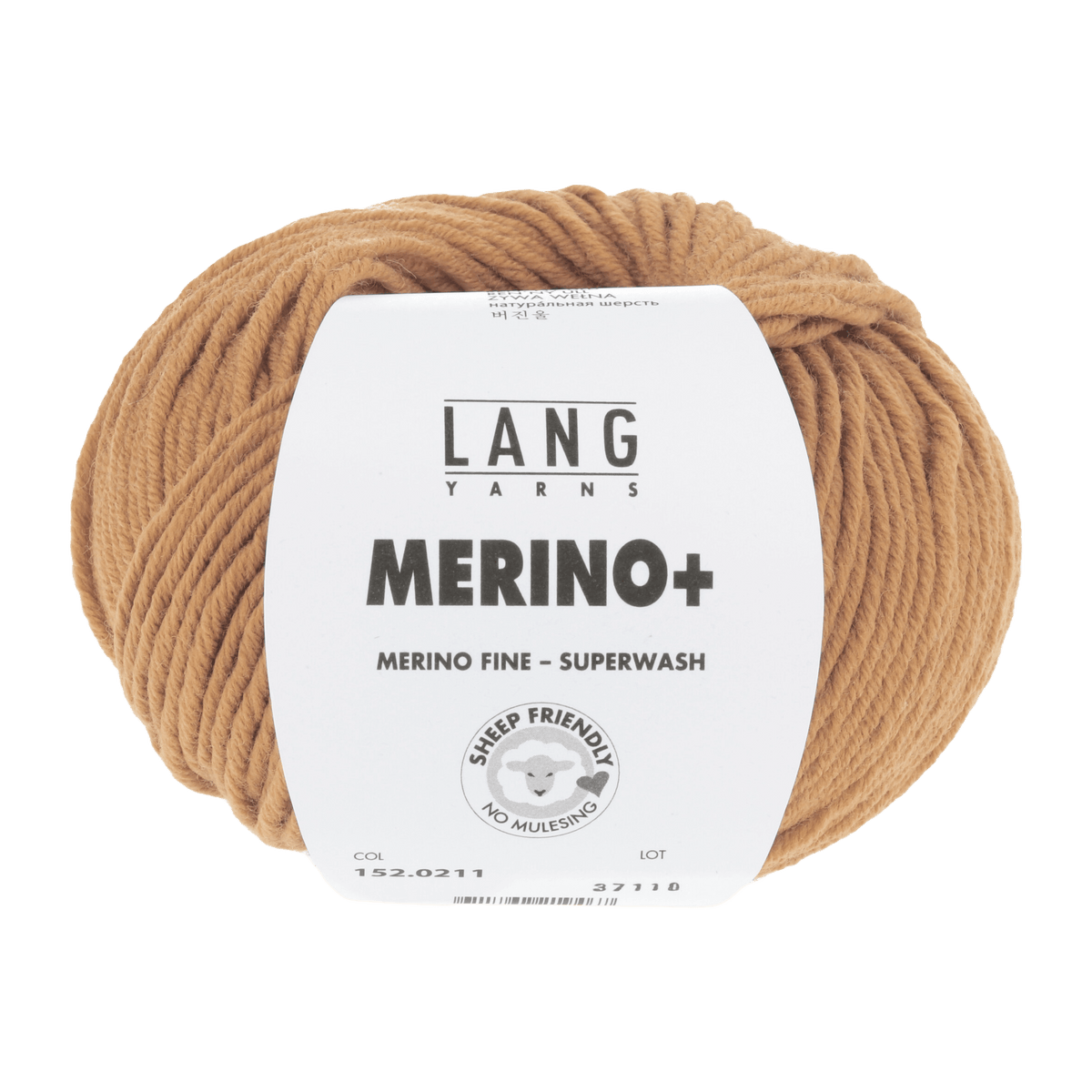 Lang Yarns Knitting Pattern Small - 13 balls / cognac 152.0211 Sweater Pattern Bundle in Merinoplus by LANGYARNS | Punto 55-002