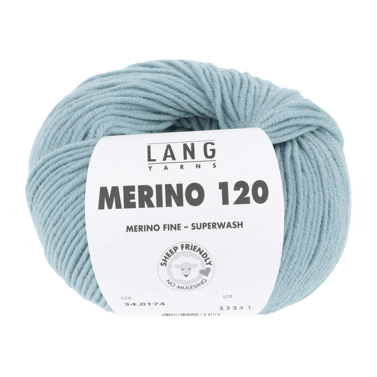 Lang Yarns Knitting Pattern Small - 13 balls / dark mint 34.0174 COREY Cardigan Pattern Bundle in Merino 120 by LANGYARNS | Fatto a Mano 282-048
