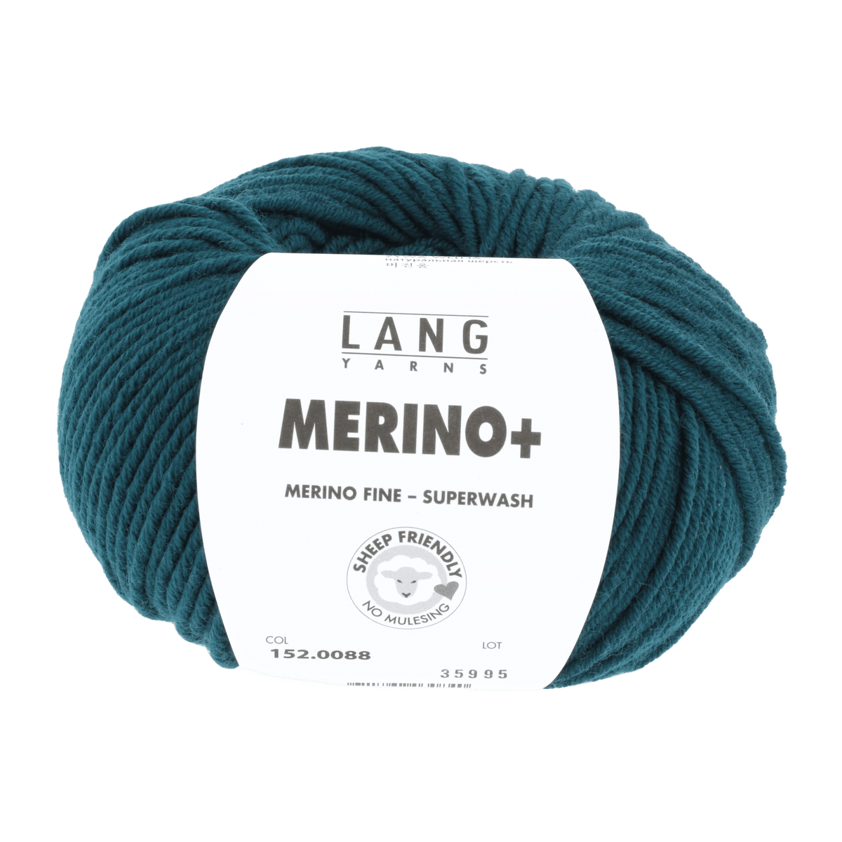 Lang Yarns Knitting Pattern Small - 13 balls / dark petrol 152.0088 Sweater Pattern Bundle in Merinoplus by LANGYARNS | Punto 55-002