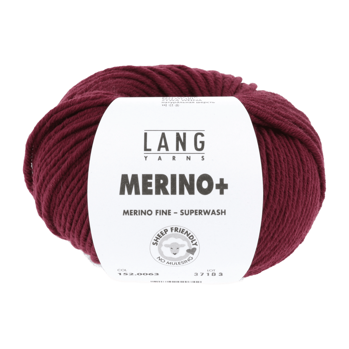 Lang Yarns Knitting Pattern Small - 13 balls / dark red 152.0063 Sweater Pattern Bundle in Merinoplus by LANGYARNS | Punto 55-002