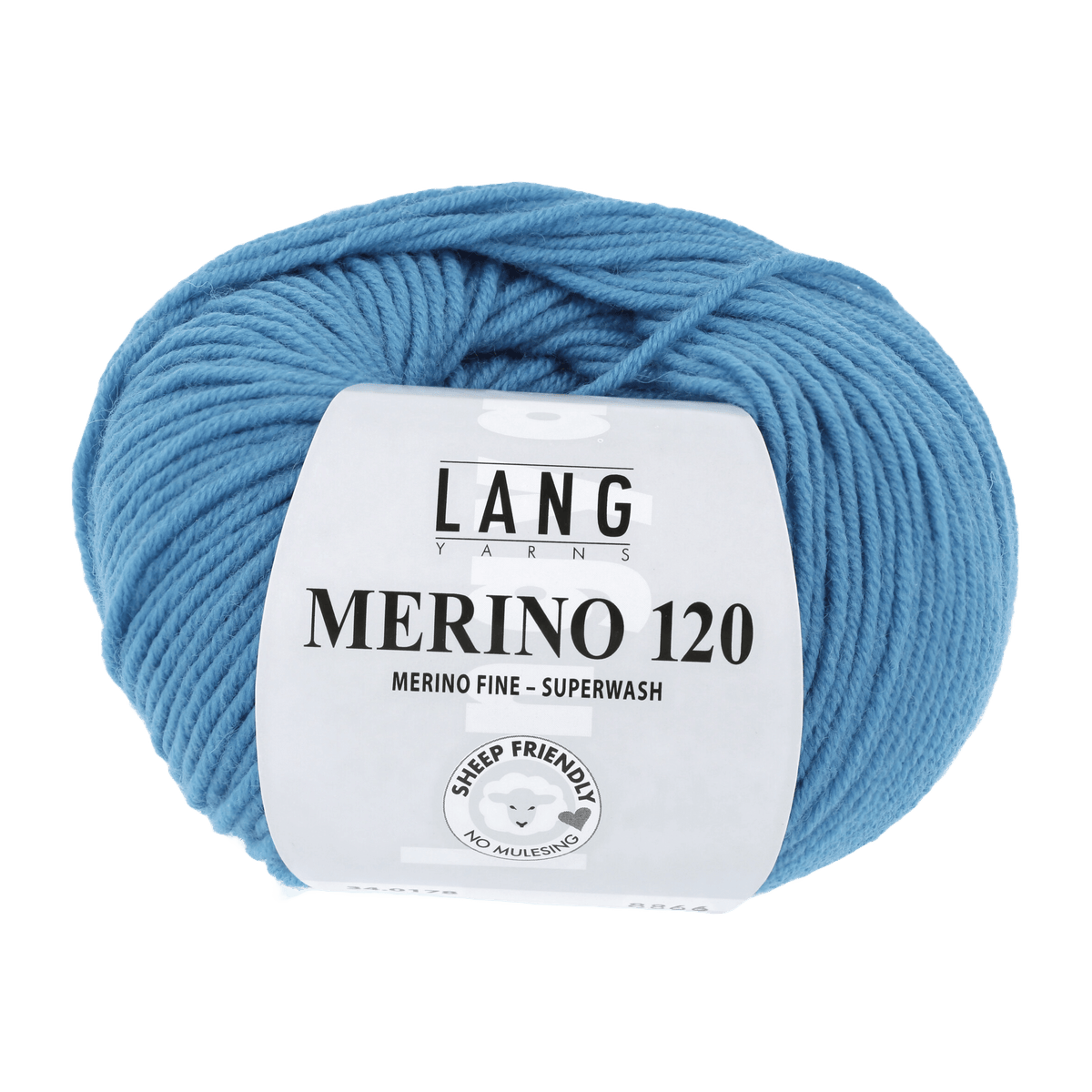 Lang Yarns Knitting Pattern Small - 13 balls / dark turquoise 34.0178 COREY Cardigan Pattern Bundle in Merino 120 by LANGYARNS | Fatto a Mano 282-048