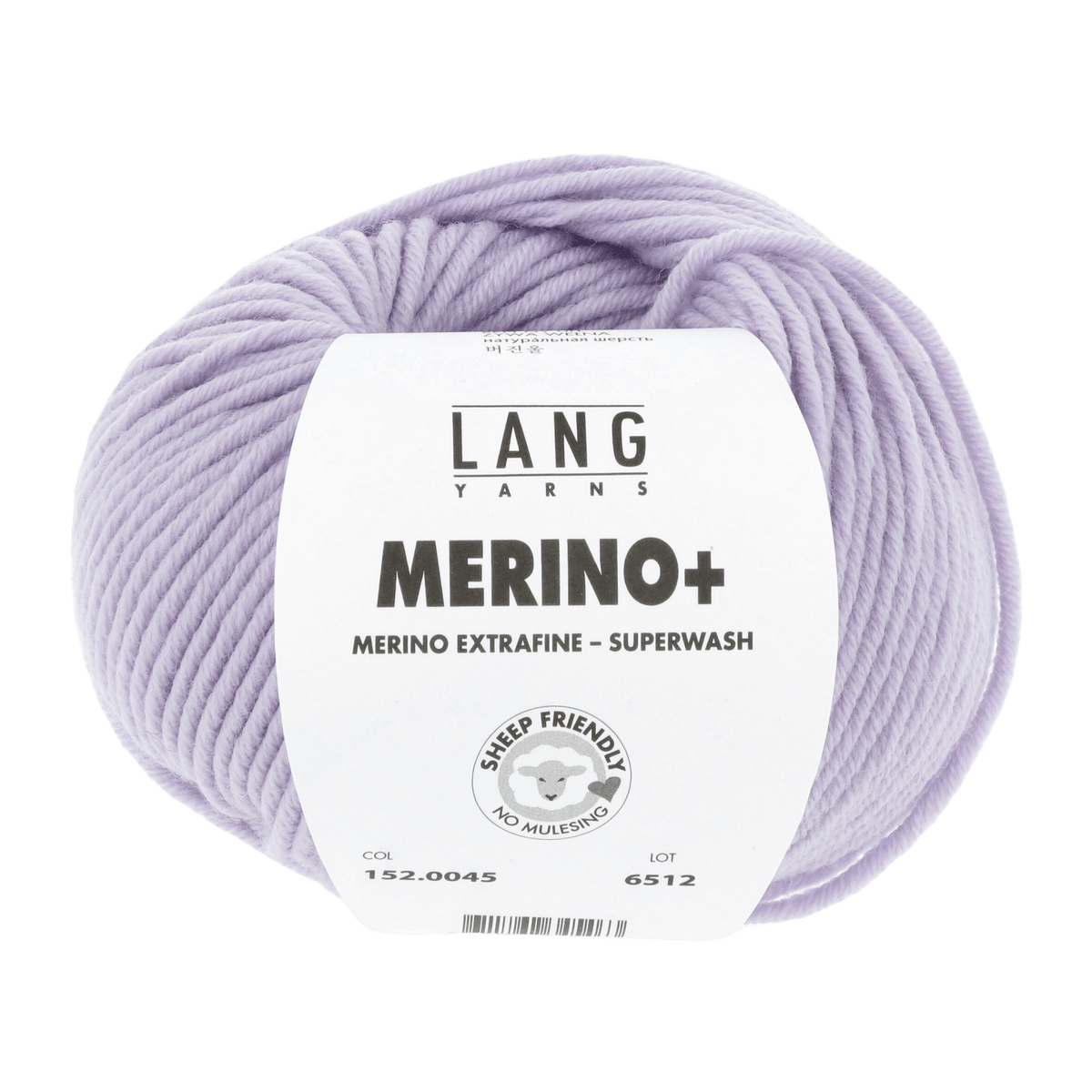 Lang Yarns Knitting Pattern Small - 13 balls / lilac 152.0045 Sweater Pattern Bundle in Merinoplus by LANGYARNS | Punto 55-001