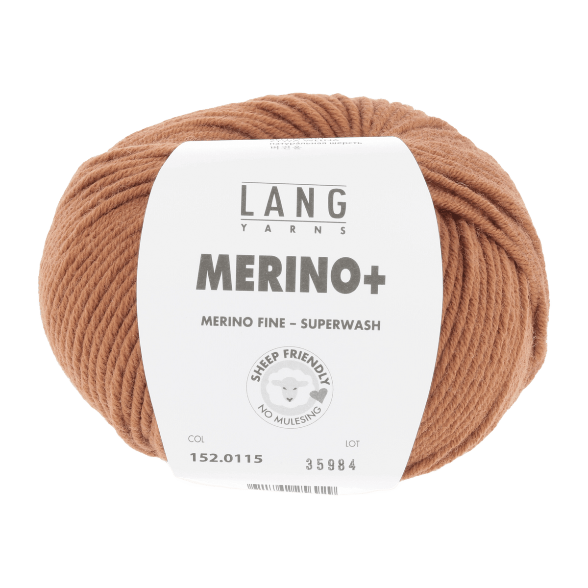 Lang Yarns Knitting Pattern Small - 13 balls / nougat 152.0115 Sweater Pattern Bundle in Merinoplus by LANGYARNS | Punto 55-002