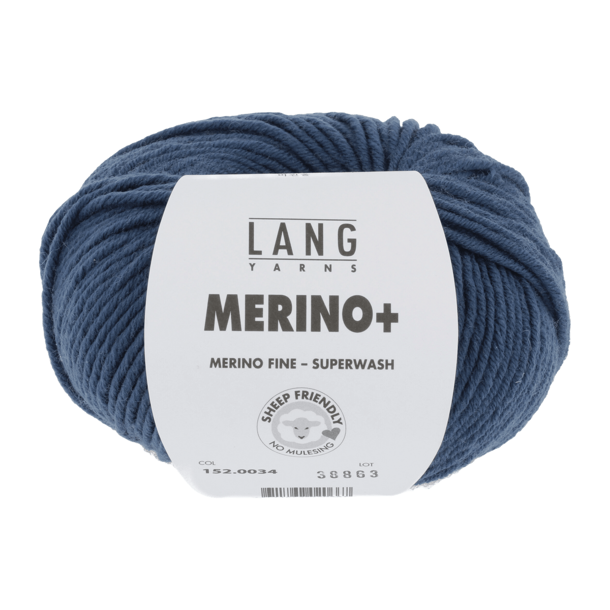 Lang Yarns Knitting Pattern Small - 13 balls / smoke bleu 152.0034 Sweater Pattern Bundle in Merinoplus by LANGYARNS | Punto 55-001