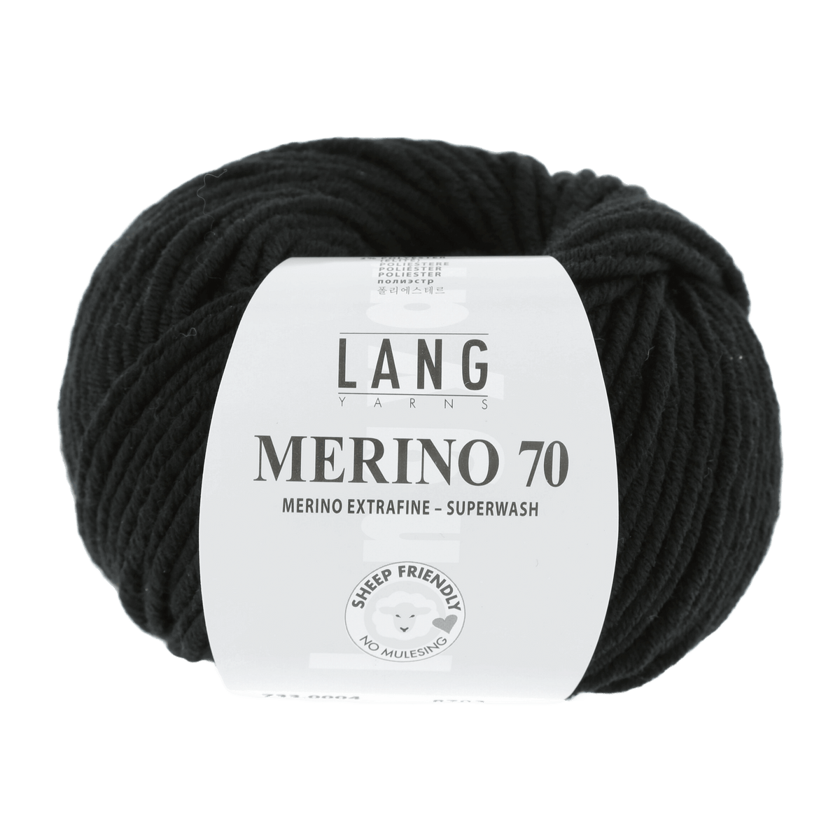 Lang Yarns Knitting Pattern Small - 15 balls / black 733.0004 Cardigan Pattern Bundle in MERINO 70 by LANGYARNS | Punto 55-008