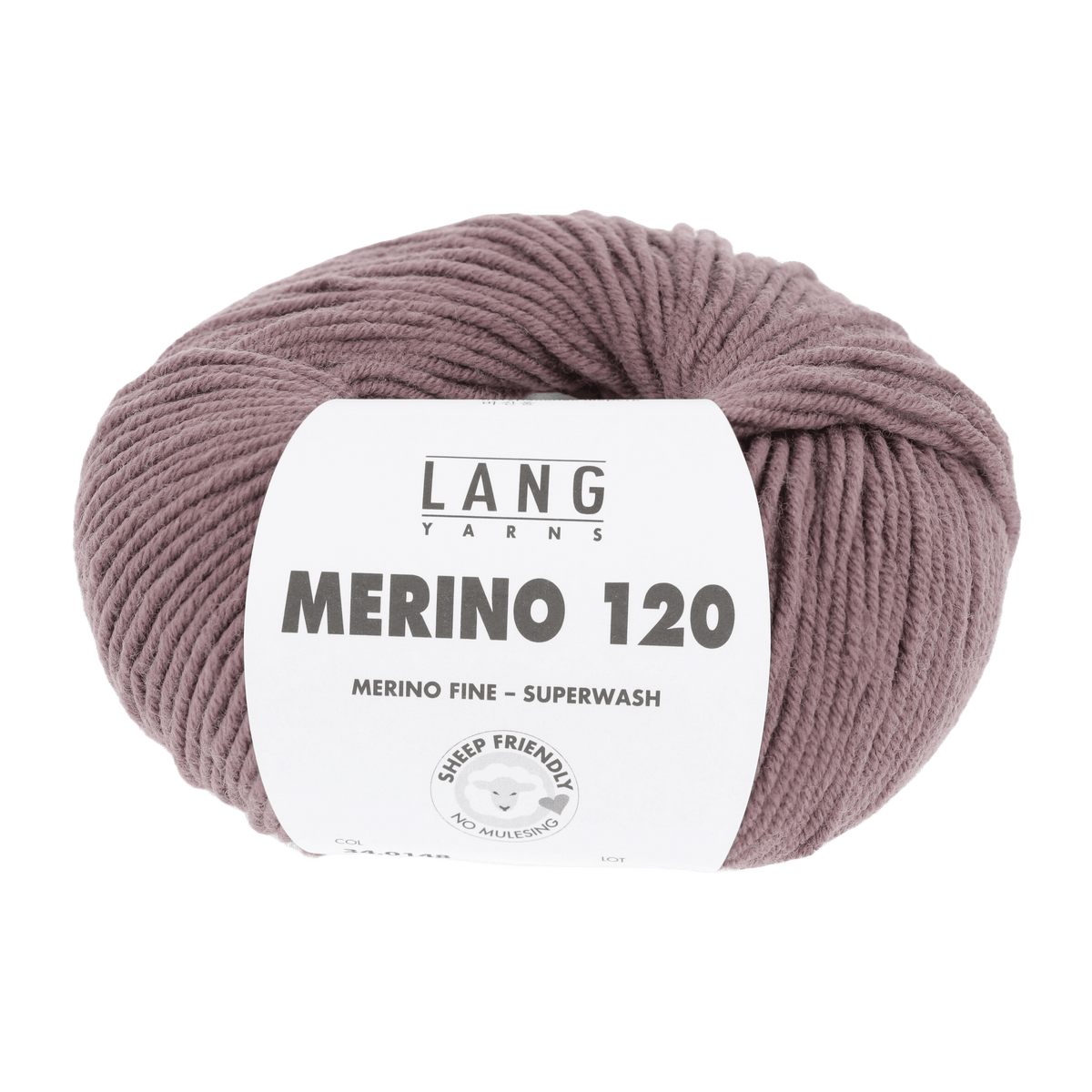 Lang Yarns Knitting Pattern Small - 15 balls / dark dusky pink 34.0148 Zip-front jacket Pattern Bundle in MERINO 120 by LANGYARNS | Punto 55-009