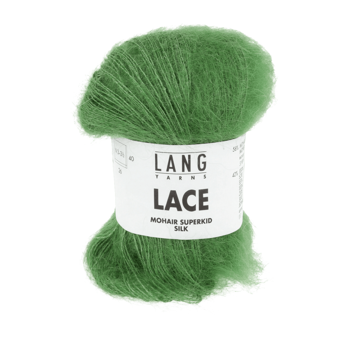 Lang Yarns Knitting Pattern Small - 15 balls / leaf green 992.0017 GITTE Top down sweater Pattern Bundle in LACE by LANGYARNS | Fatto a Mano 278-001