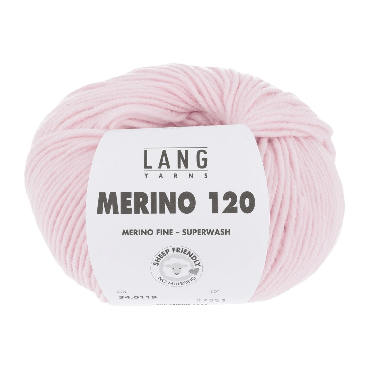 Lang Yarns Knitting Pattern Small - 15 balls / light rose 34.0119 Zip-front jacket Pattern Bundle in MERINO 120 by LANGYARNS | Punto 55-009