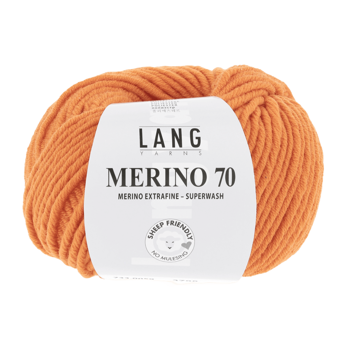 Lang Yarns Knitting Pattern Small - 15 balls / orange 733.0059 Cardigan Pattern Bundle in MERINO 70 by LANGYARNS | Punto 55-008