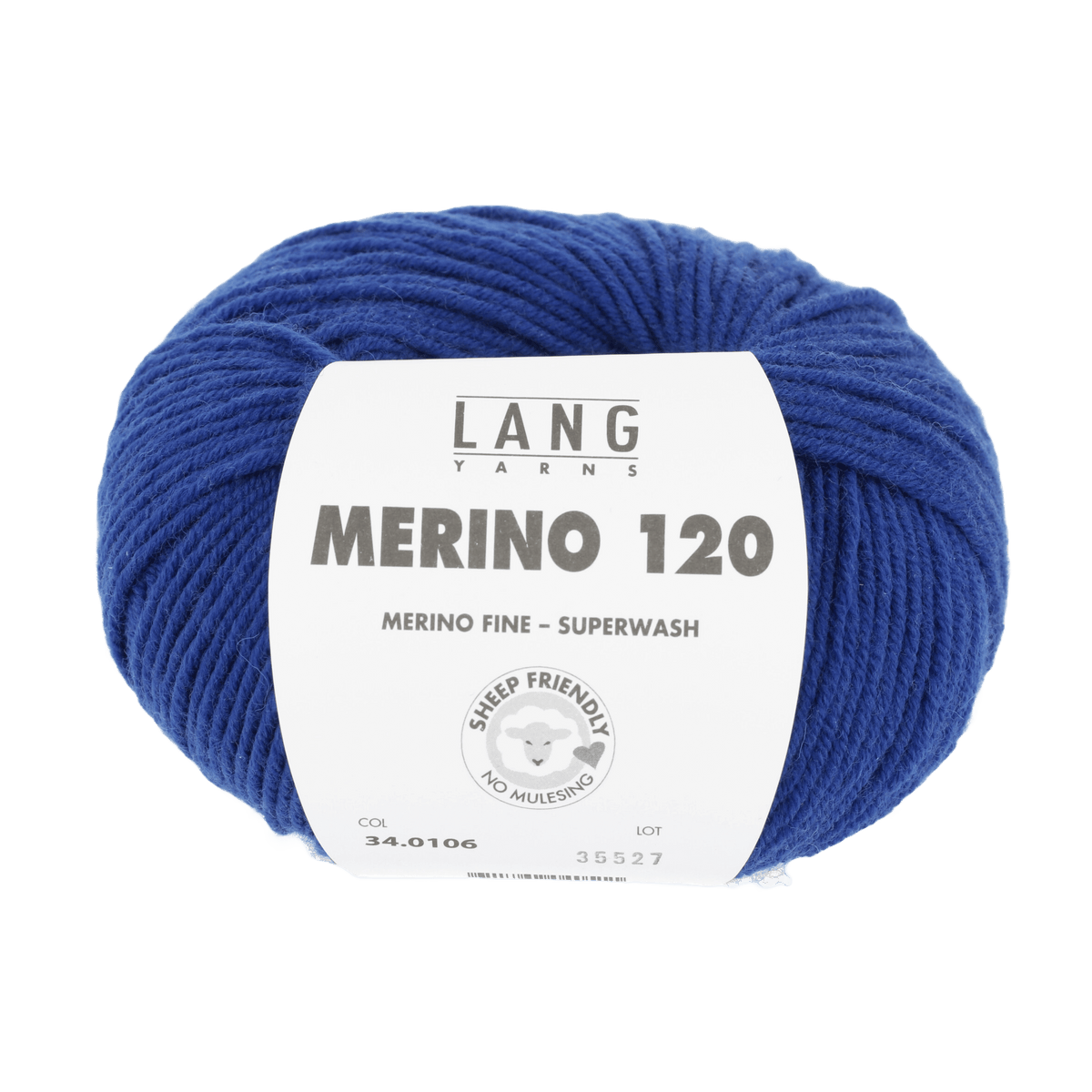 Lang Yarns Knitting Pattern Small - 15 balls / royal 34.0106 Zip-front jacket Pattern Bundle in MERINO 120 by LANGYARNS | Punto 55-009
