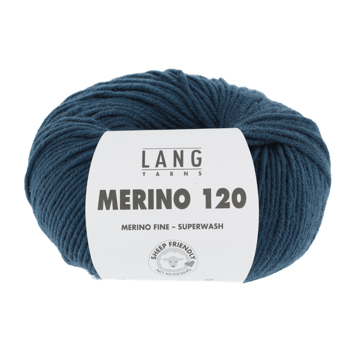Lang Yarns Knitting Pattern Small - 15 balls / steel blue 34.0133 Zip-front jacket Pattern Bundle in MERINO 120 by LANGYARNS | Punto 55-009