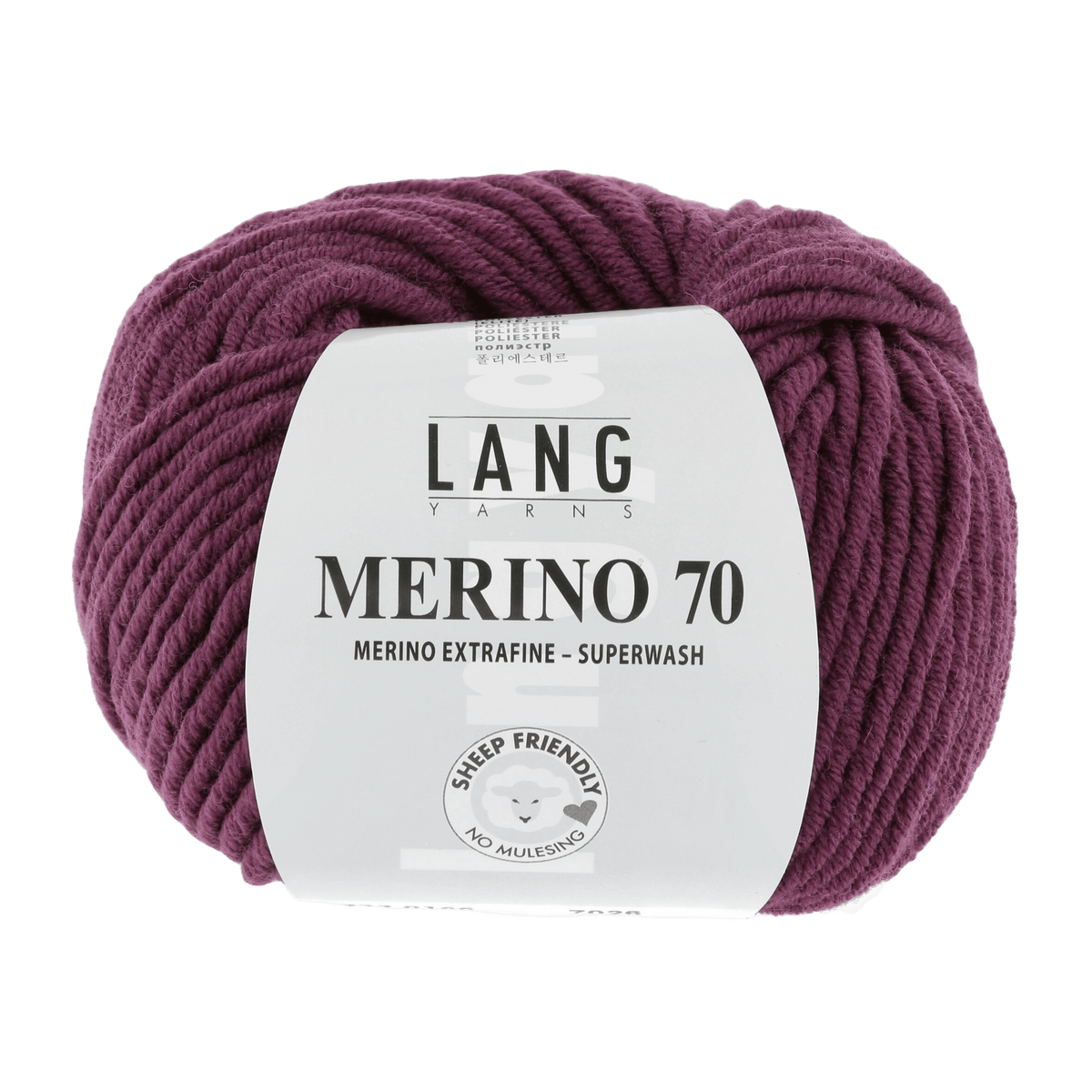 Lang Yarns Knitting Pattern Small - 17 balls / berry 733.0166 Sweater Pattern Bundle in MERINO 70 by LANGYARNS | Punto 55-005